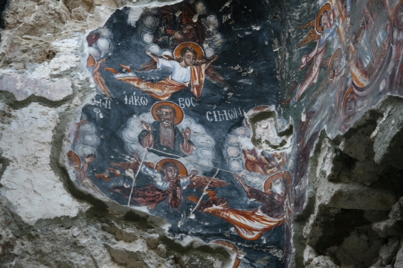 frescoes in the sumela monastery.JPG